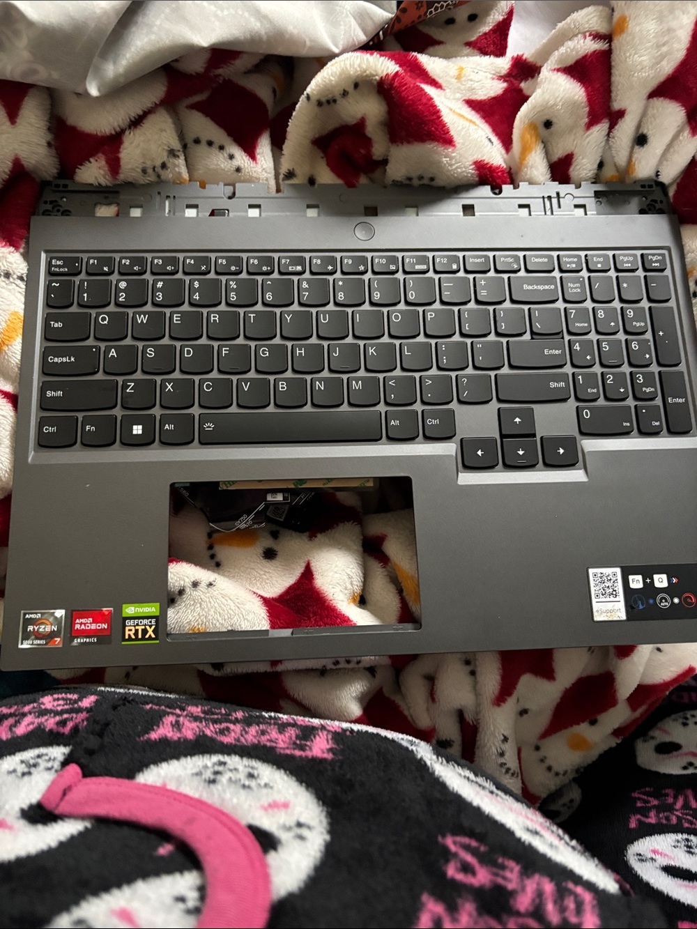 Laptop Palmrest and Keyboard Assembly - Black